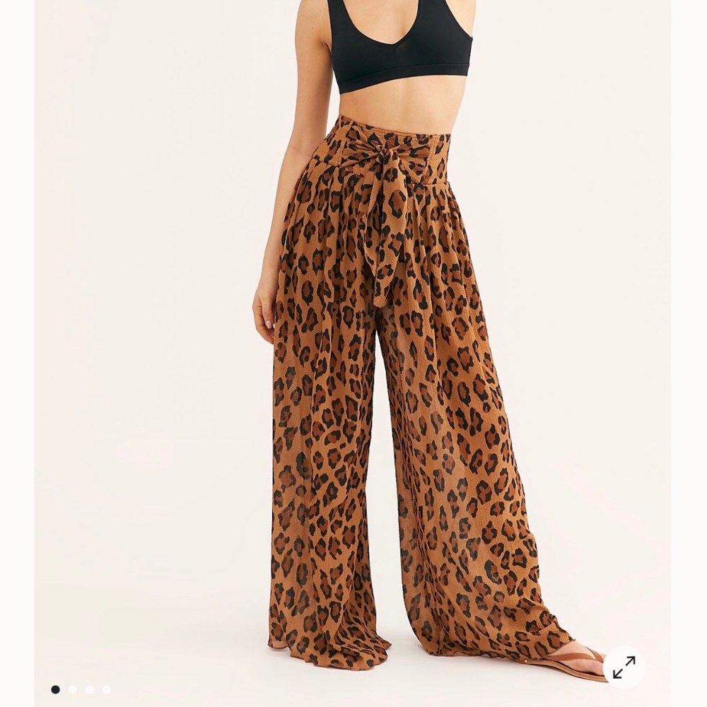Free People Leopard Pants